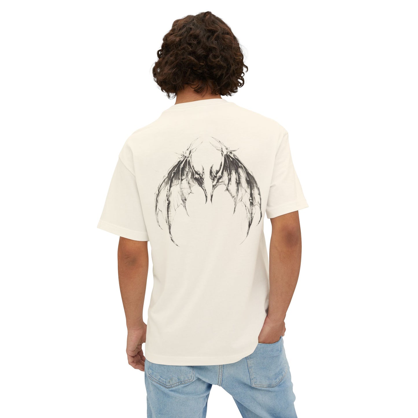 Boxy Tee — Gothic Cemetery x Bat Wings